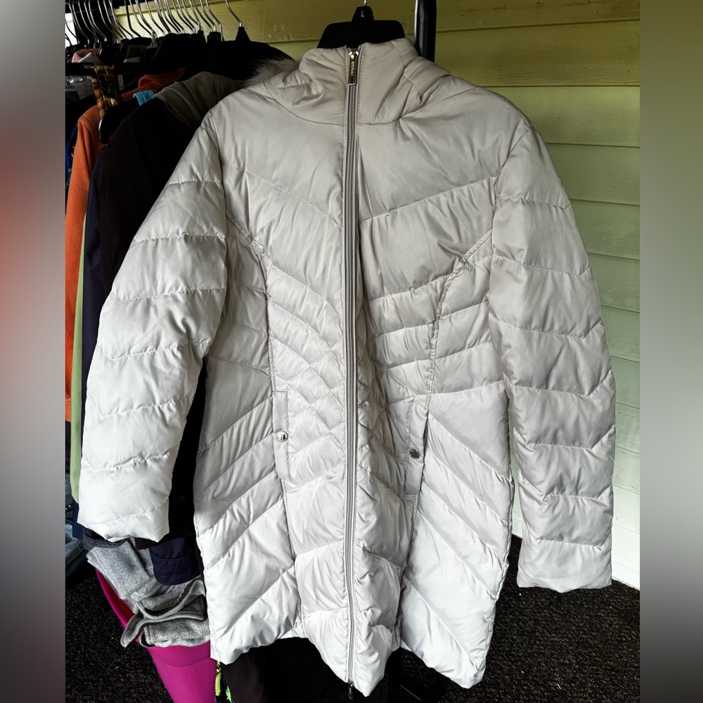 Kenneth Cole Reaction Light Beige Puffer Jacket